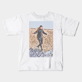 Walking Girl Kids T-Shirt